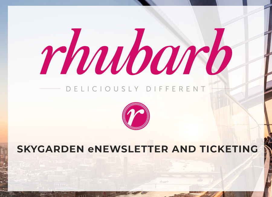 Rhubarb: HTML emails and ticketing information for Sky Garden